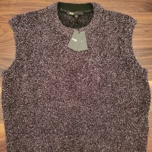 Maje Marky Sleeveless Metallic-Knit Top Sz 3/Large